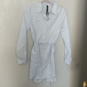 Baby Blue button down shirt dress